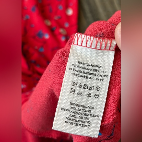 Free People Women’s XS Caroline Coral Red Floral Print Midi Dress - Picture 7 of 14